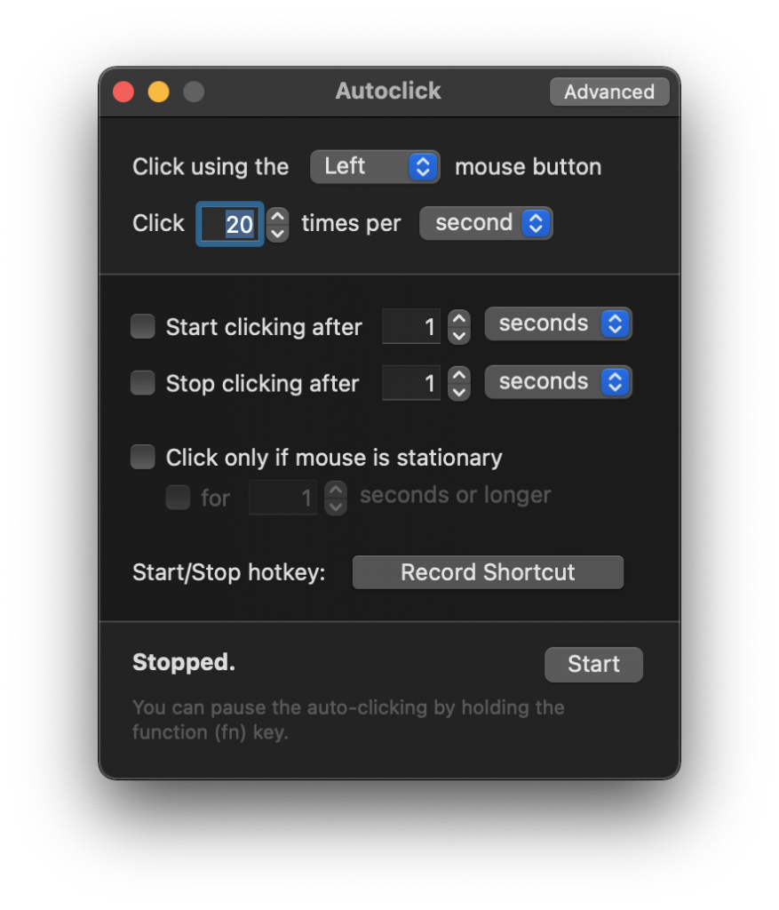 mac auto clicker free download advanced mouse