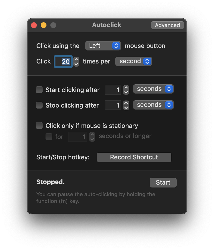 how to apply auto clicker on mac book